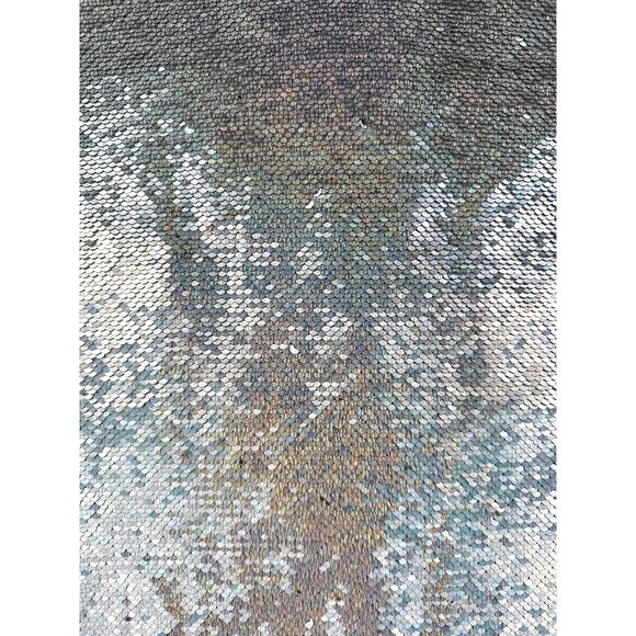 IRO - Ernet Sequin Crepe Sleeveless Cami Tank Top in Silver - Picture 2 of 5